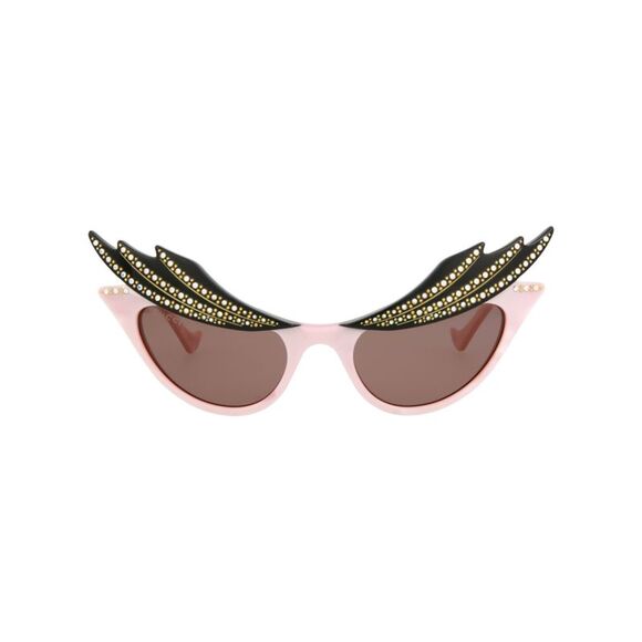 Gucci Cat Eye-Frame Acetate Sunglasses Pink Womens